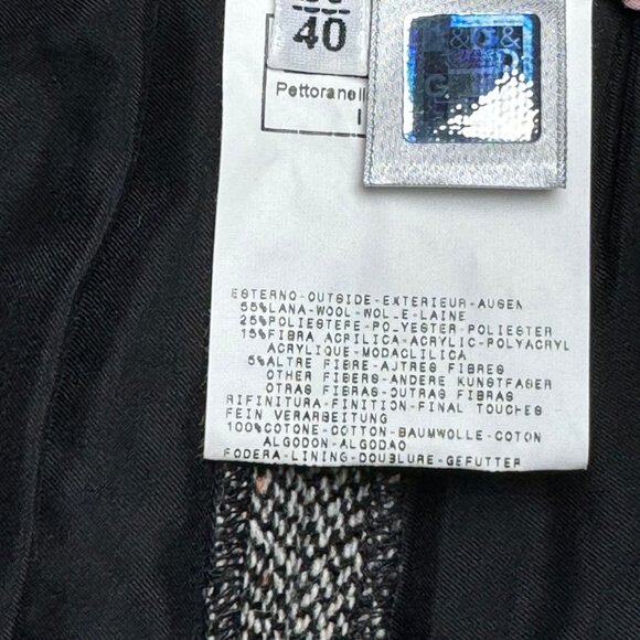 NWT D&G Dolce & Gabbana Short Capri Pants Sz 4 Brown Wool Tweed Cuffed Preppy - Picture 12 of 13